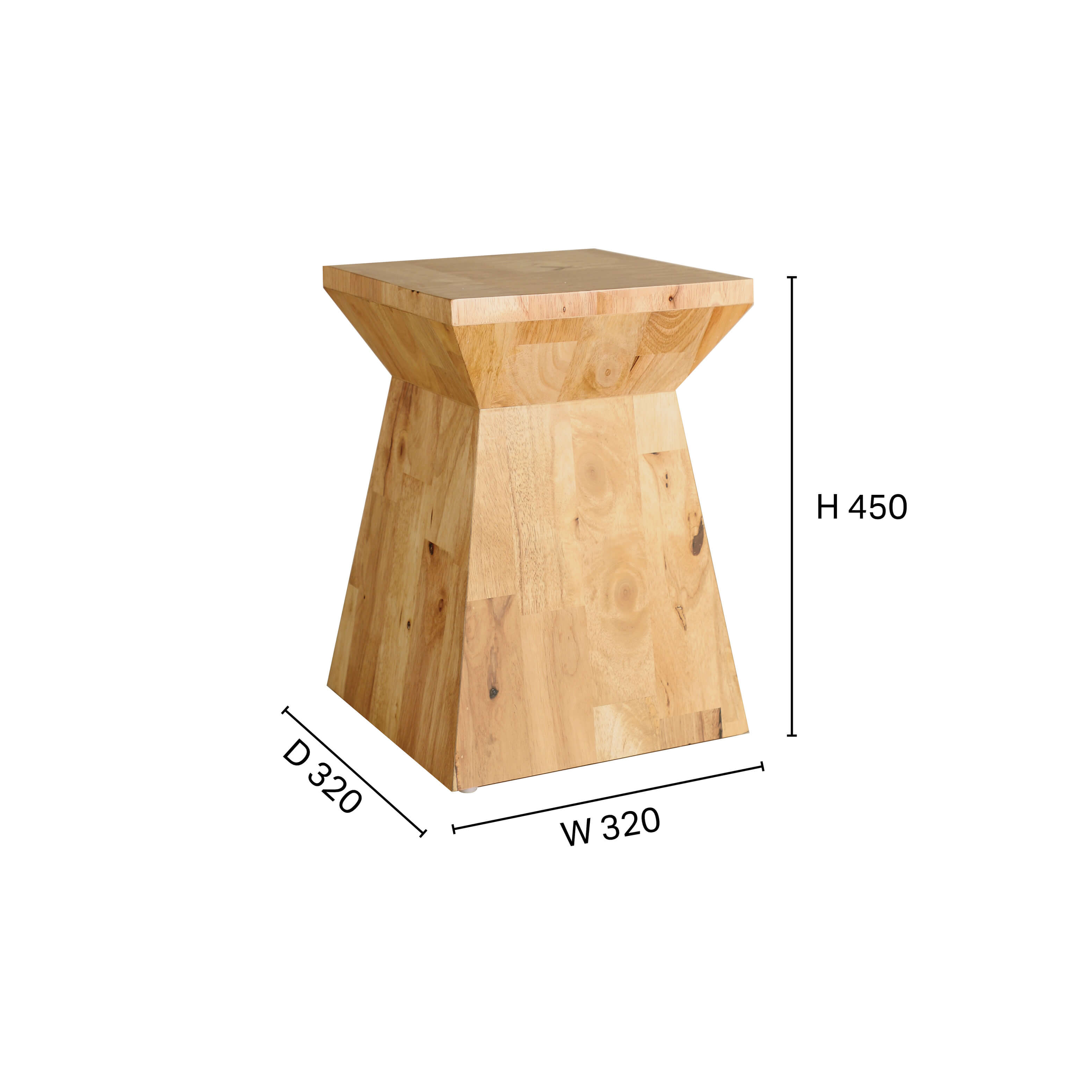 Butcher Blocked Stool / Side Table